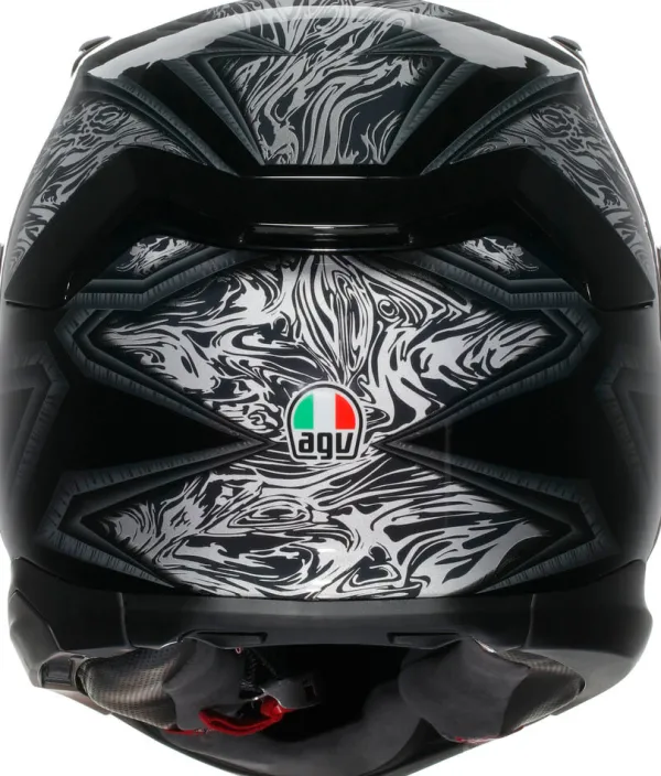 AGV K7 Damascus Black/Silver> Integraalhelmen|Helmen Met Zonnevizier
