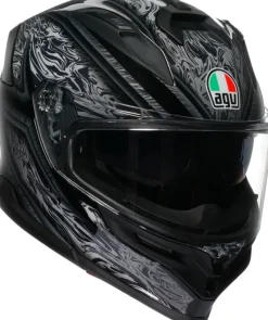 AGV K7 Damascus Black/Silver> Integraalhelmen|Helmen Met Zonnevizier