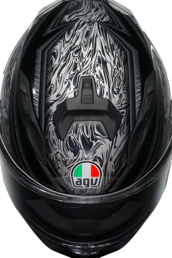 AGV K7 Damascus Black/Silver> Integraalhelmen|Helmen Met Zonnevizier