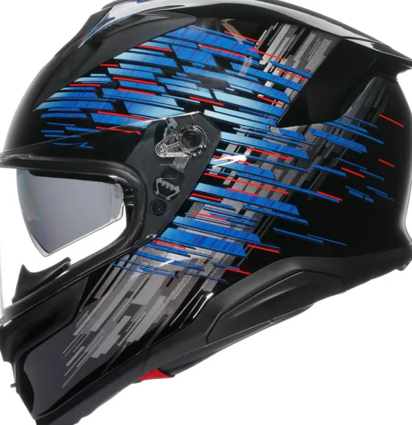 AGV K7 Genisys Matt Black/Blue/Grey> Integraalhelmen|Helmen Met Zonnevizier
