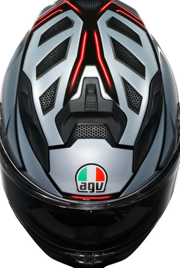 AGV K7 Jaeger Black/Silver> Integraalhelmen|Helmen Met Zonnevizier