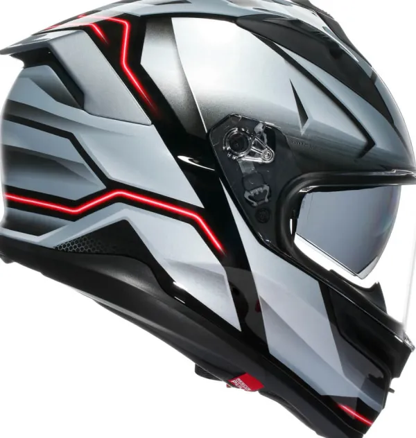 AGV K7 Jaeger Black/Silver> Integraalhelmen|Helmen Met Zonnevizier