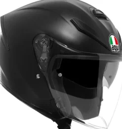 AGV K5 Jet Evo Control Matt Black/White 006> Jethelmen|Helmen Met Zonnevizier