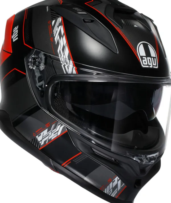 AGV K7 Kyber Matt Black/Red> Integraalhelmen|Helmen Met Zonnevizier