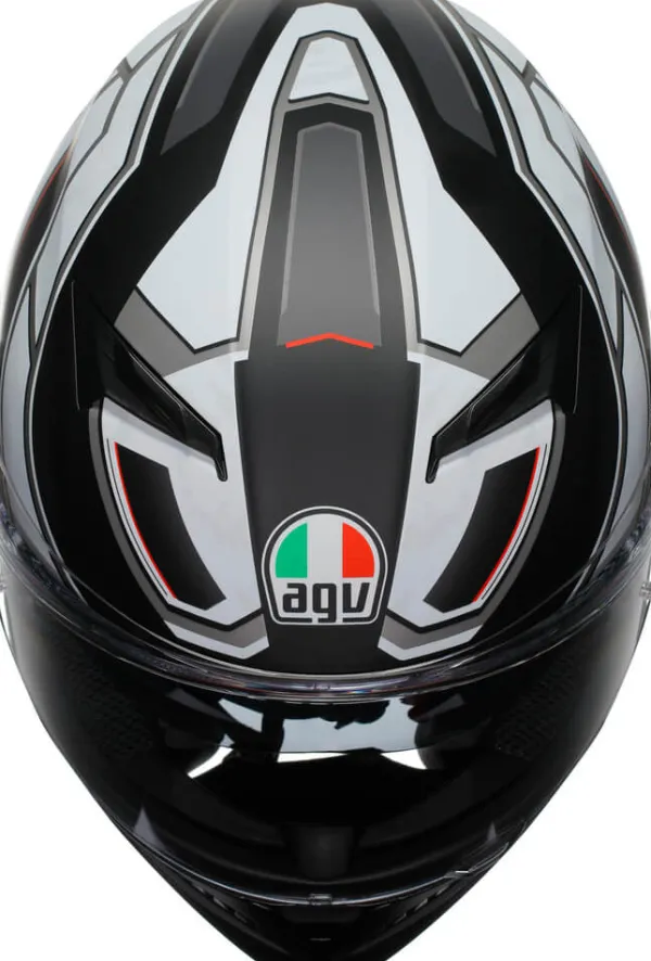 AGV K3 2023 Rivia Matt Black/White> Integraalhelmen|Helmen Met Zonnevizier