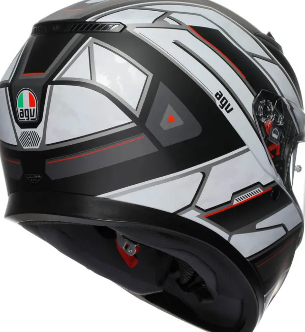 AGV K3 2023 Rivia Matt Black/White> Integraalhelmen|Helmen Met Zonnevizier