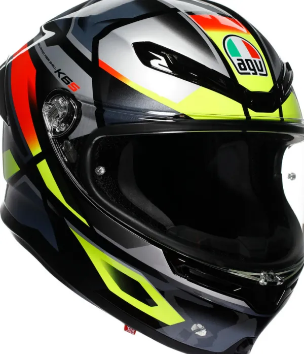 AGV K6 S Erazer Black/Red/Yellow Fluo> Integraalhelmen|Race Helmen
