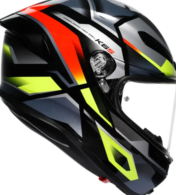 AGV K6 S Erazer Black/Red/Yellow Fluo> Integraalhelmen|Race Helmen