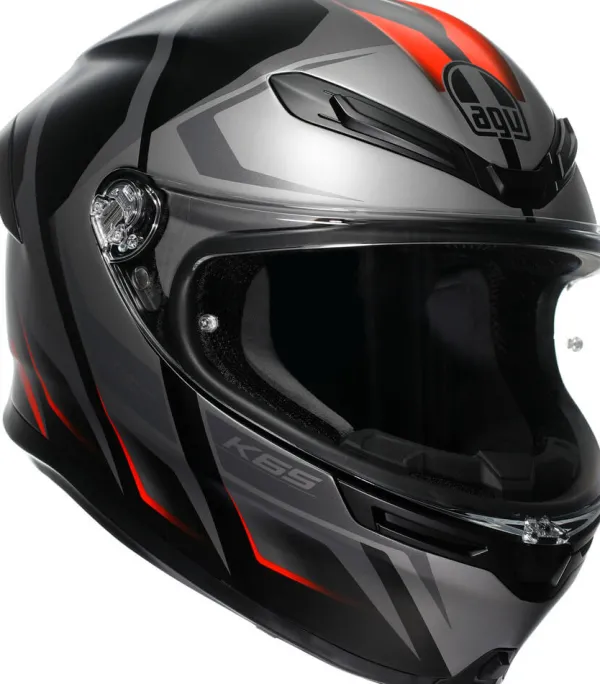 AGV K6 S Karve Matt Black/Grey/Red> Integraalhelmen|Race Helmen