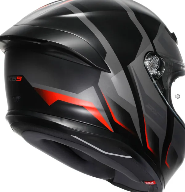 AGV K6 S Karve Matt Black/Grey/Red> Integraalhelmen|Race Helmen