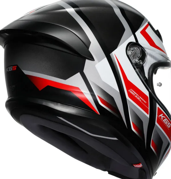 AGV K6 S Karve Matt Black/White/Red> Integraalhelmen|Race Helmen
