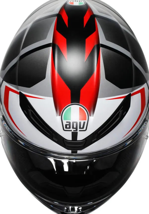 AGV K6 S Karve Matt Black/White/Red> Integraalhelmen|Race Helmen