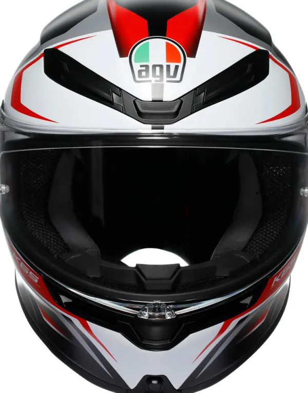 AGV K6 S Karve Matt Black/White/Red> Integraalhelmen|Race Helmen