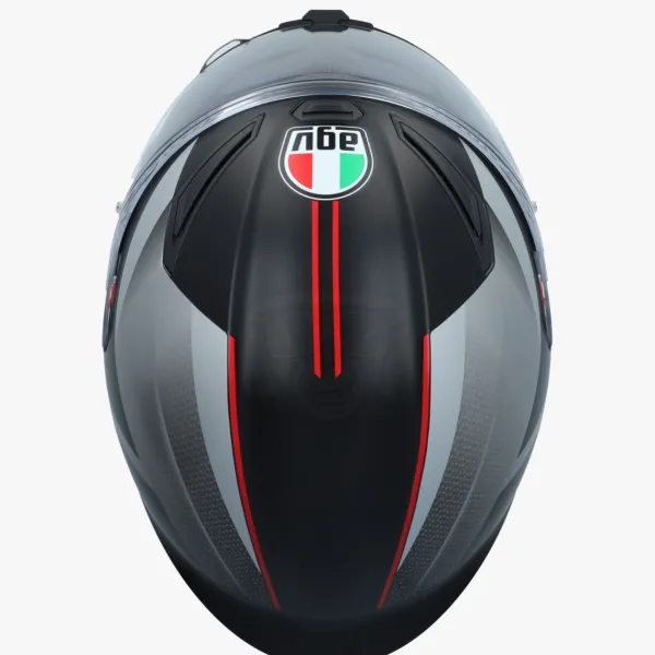 AGV K1 S Lap Matt Black/Grey/Red 034> Integraalhelmen|Race Helmen