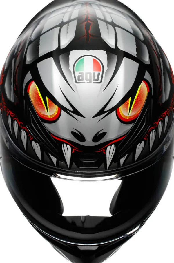 AGV K1 S Lyzard Matt Black/Grey/Red> Integraalhelmen|Race Helmen