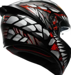 AGV K1 S Lyzard Matt Black/Grey/Red> Integraalhelmen|Race Helmen