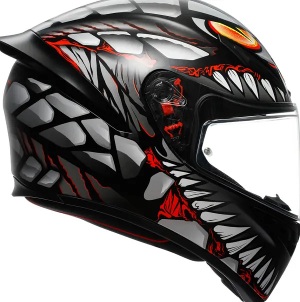 AGV K1 S Lyzard Matt Black/Grey/Red> Integraalhelmen|Race Helmen