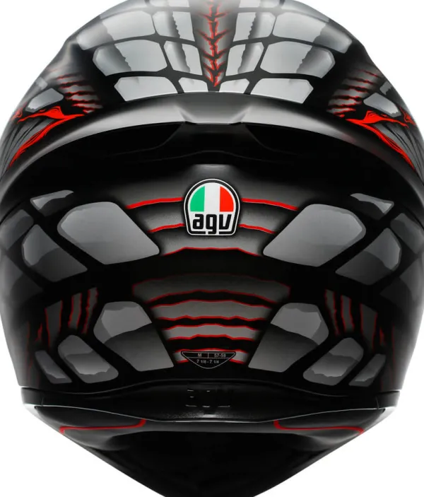 AGV K1 S Lyzard Matt Black/Grey/Red> Integraalhelmen|Race Helmen