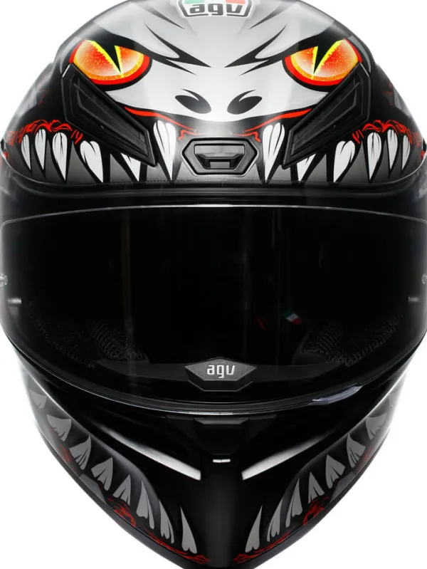 AGV K1 S Lyzard Matt Black/Grey/Red> Integraalhelmen|Race Helmen