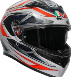 AGV K3 2023 Space Matt White/Red Fluo><noscript><img width=