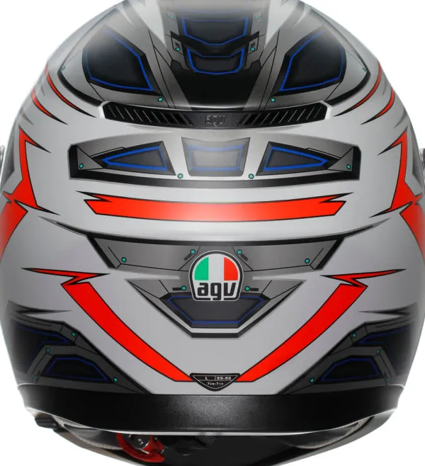 AGV K3 2023 Space Matt White/Red Fluo> Integraalhelmen|Helmen Met Zonnevizier