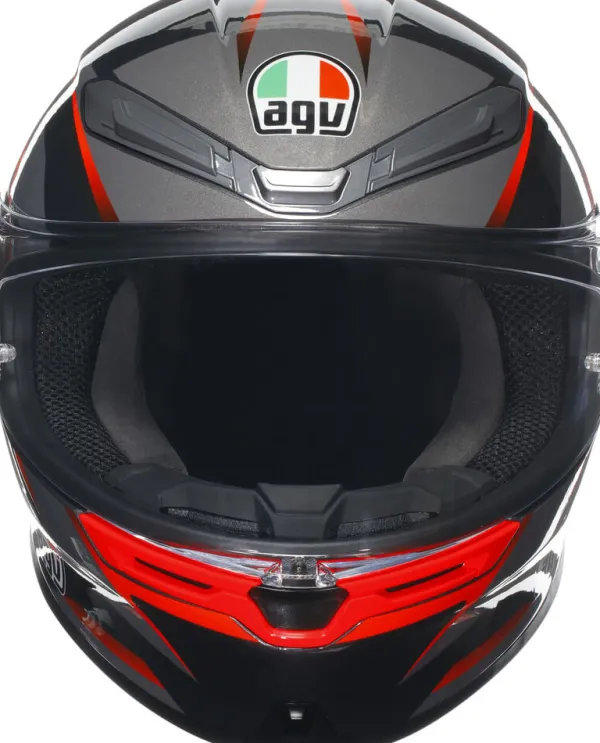 AGV K6 S Slashcut Black/Grey/Red> Integraalhelmen