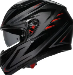 AGV K3 2023 Syth Black/Red> Integraalhelmen|Helmen Met Zonnevizier