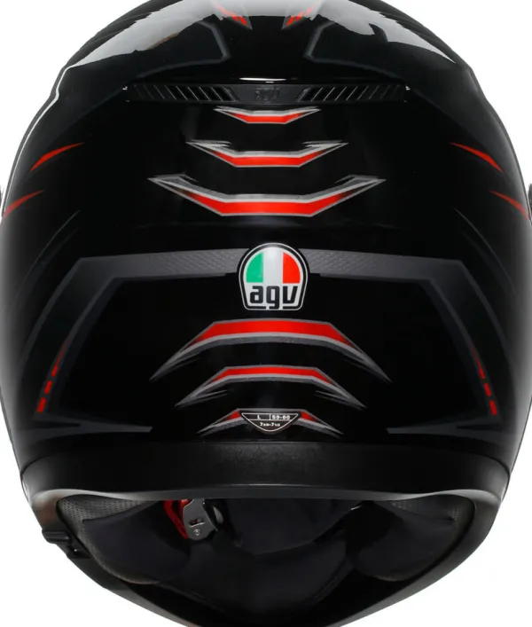 AGV K3 2023 Syth Black/Red> Integraalhelmen|Helmen Met Zonnevizier