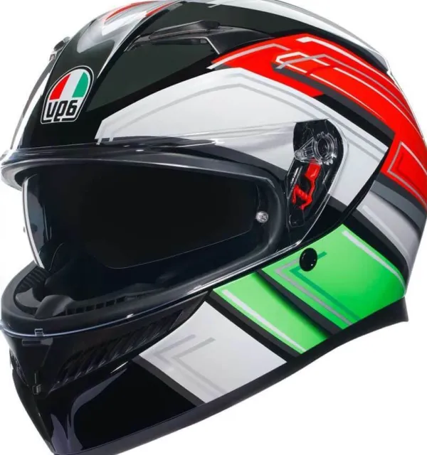 AGV K3 2023 Wing Black/Italy> Integraalhelmen|Helmen Met Zonnevizier