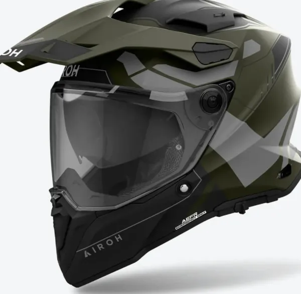 Airoh Commander 2 Reveal Black/Green> Adventure Helmen|Integraalhelmen