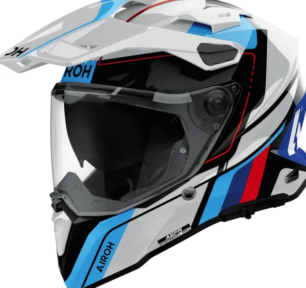Airoh Commander 2 Skip White/Blue 253> Adventure Helmen|Integraalhelmen