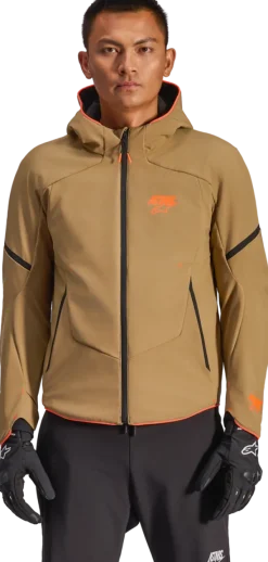 Alpinestars Aeroshell Wp Motorjas Dark Khaki Black Orange Fluo 8038><noscript><img width=