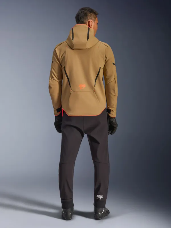 Alpinestars Aeroshell Wp Motorjas Dark Khaki Black Orange Fluo 8038> Motorjassen