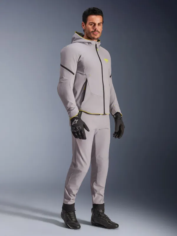 Alpinestars Aeroshell Wp Motorjas Mid Gray Yellow Fluo 9116> Motorjassen