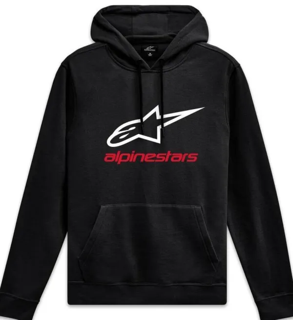 Alpinestars Always Hoodie V3 Black/White/Red 1232> Motorhoodies