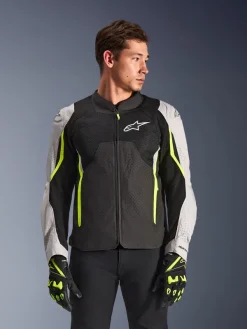 Alpinestars Ast V3 Air Motorjas Black/Silver/Yellow Fluo> Motorjassen