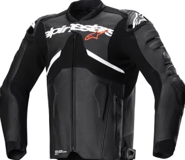 Alpinestars Atem V5 Leather Motorjas Black White 12> Motorjassen