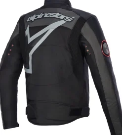 Alpinestars Axton Motorjas Black/Anthracite/Red/Tangerine> Motorjassen