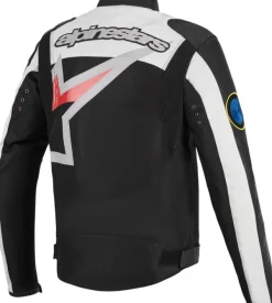 Alpinestars Axton Motorjas Black/Off White/Bright Red> Motorjassen