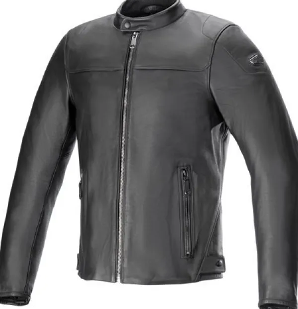 Alpinestars Blacktrack Leather Motorjas Black Black 1100> Motorjassen
