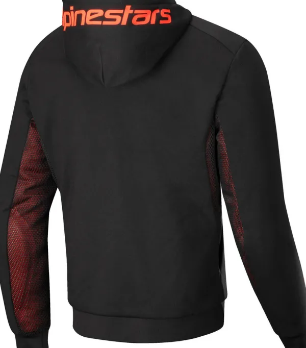 Alpinestars Chrome Air Sport Motorhoodie Black Red Fluo 1030> Motorhoodies|Motorjassen