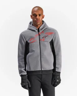 Alpinestars Chrome Superairflow Motorhoodie Black/Mid Gray/Red Fluo> Motorhoodies|Motorjassen