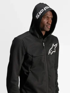 Alpinestars Chrome V2 Sport Motorhoodie Black White 12> Motorhoodies|Motorjassen