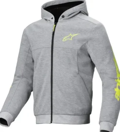 Alpinestars Chrome V2 Sport Motorhoodie Gray Heather Fluo Yellow 9232><noscript><img width=