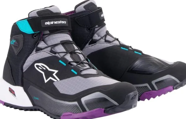 Alpinestars Cr-X Women'S Drystar Riding Shoes Black Gray Plum Teal 1370>Heren Heren Motorschoenen