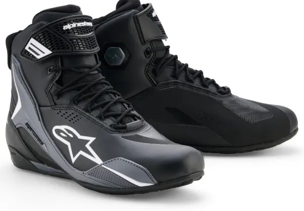 Alpinestars Faster-4 Drystar Shoes Black Cool Gray White 1471>Heren Heren Motorschoenen