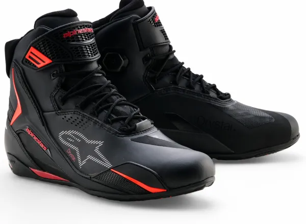 Alpinestars Faster-4 Drystar Shoes Black Rio Red Red Fluo 1557>Heren Heren Motorschoenen