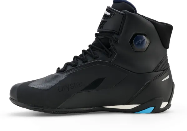 Alpinestars Faster-4 Drystar Shoes Black Night Navy Cyan 1571>Heren Heren Motorschoenen