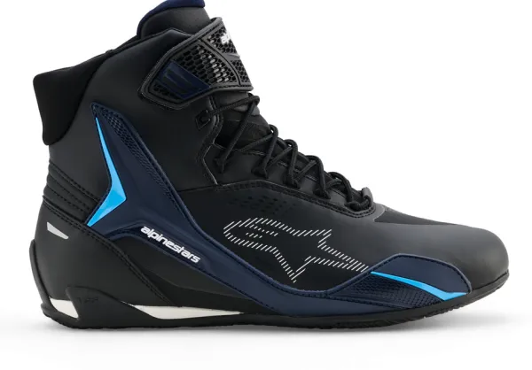 Alpinestars Faster-4 Drystar Shoes Black Night Navy Cyan 1571>Heren Heren Motorschoenen