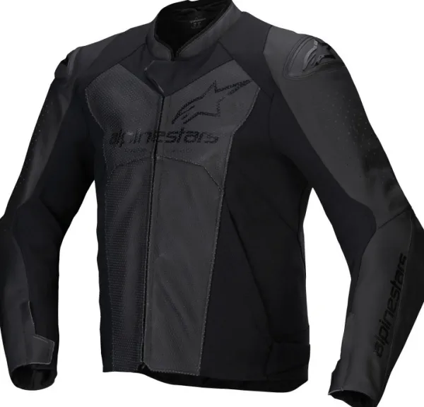 Alpinestars Faster V3 Airflow Leather Motorjas Black Black 1100> Motorjassen